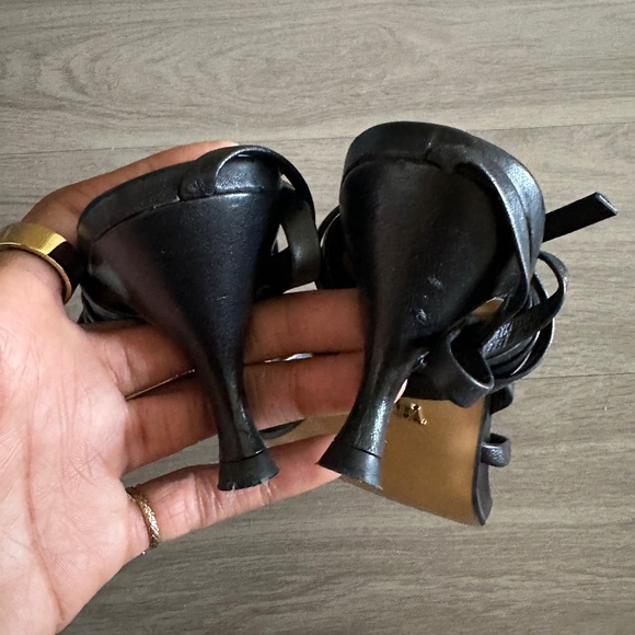 Zara Elegant Black Lace-Up Sandals - Picture 3 of 4